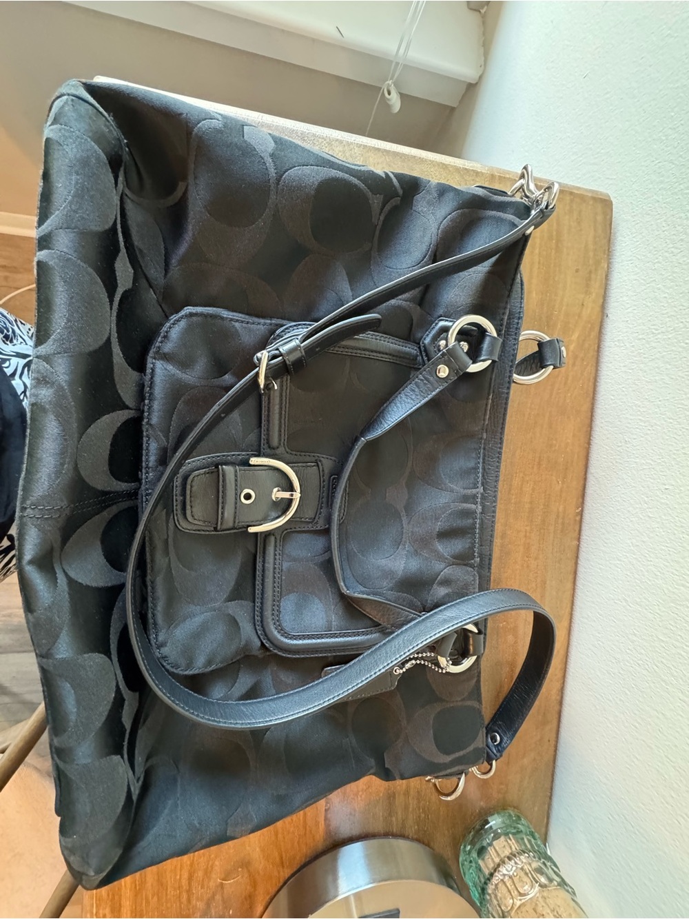 COACH CAMPBELL SIGNATURE SATCHEL tote laptop bag F25290